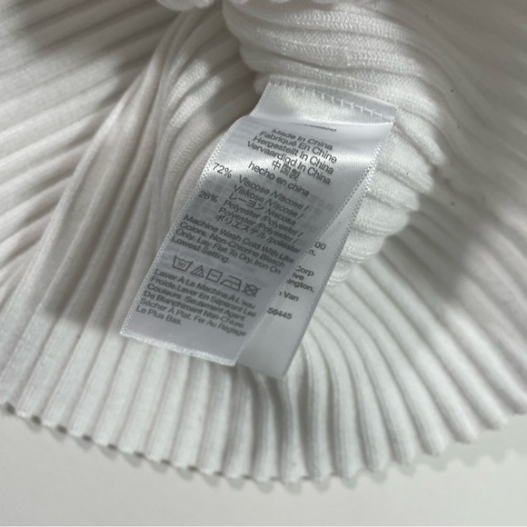 New Madewell V Neck Crop Sweater White Size XL - Picture 4 of 9